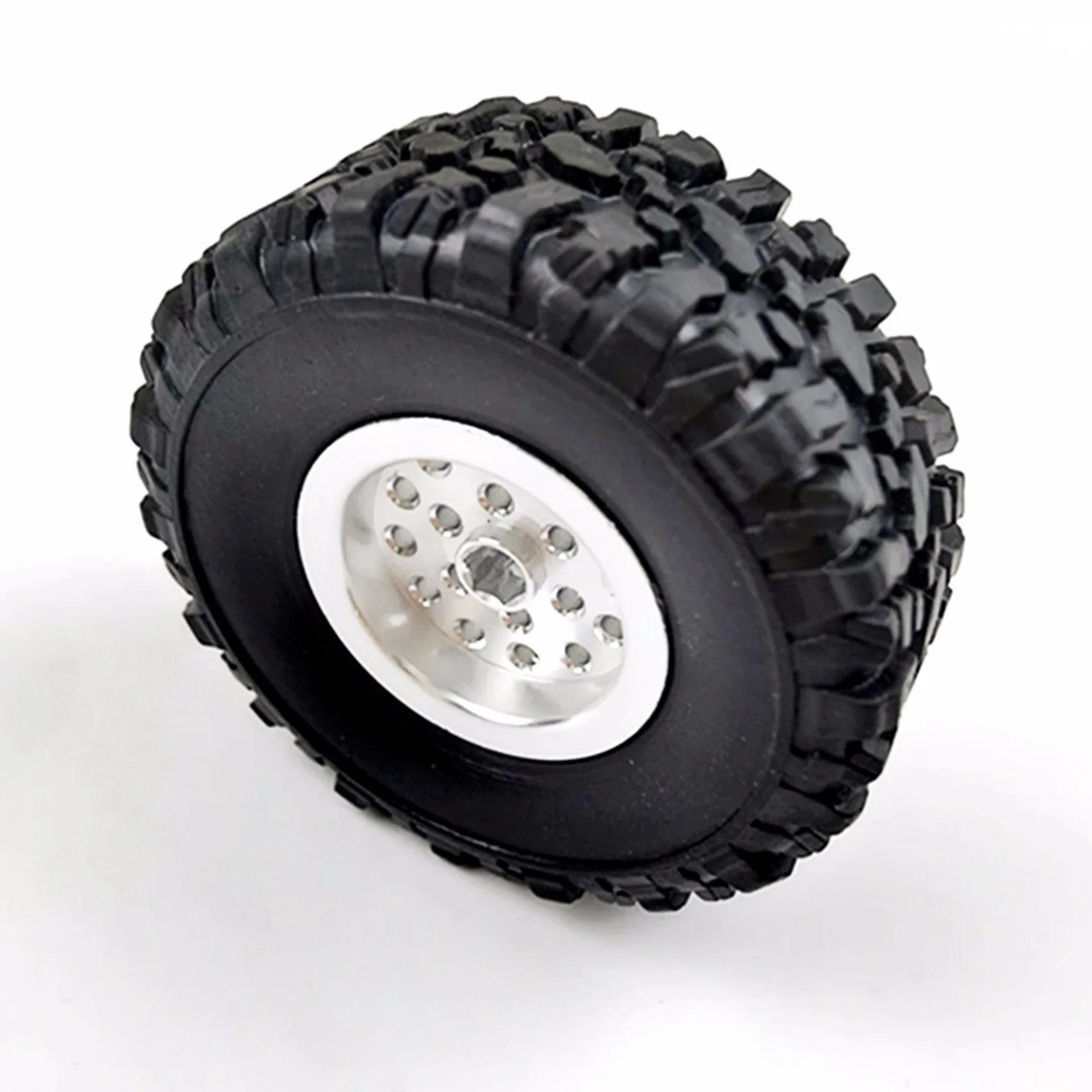 ABWE-2 Set RC Car Part: 1 Set Metal Wheel Rim Tyre Tires Set & 1 Pcs Metal Automatic Simulated Winch