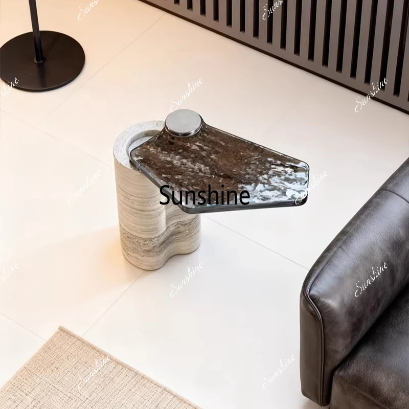 

Italian minimalist marble sofa edge few high-end tea table