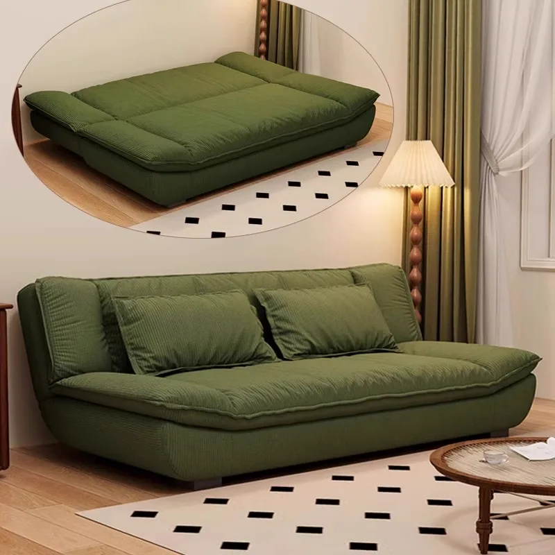 

Sailboat Fabric Sofa Bed with Integrated Foldable Reclining Function Modern and Simple Living Room Lazy Double Sofa