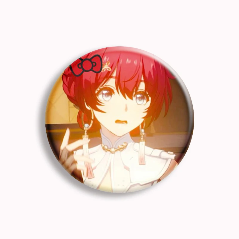 58/44mm Wuthering Waves Metal Badge Game Cosplay Anime Pin Danjin Cartoon Badge Backpack Accessories Gamer Collect Gift