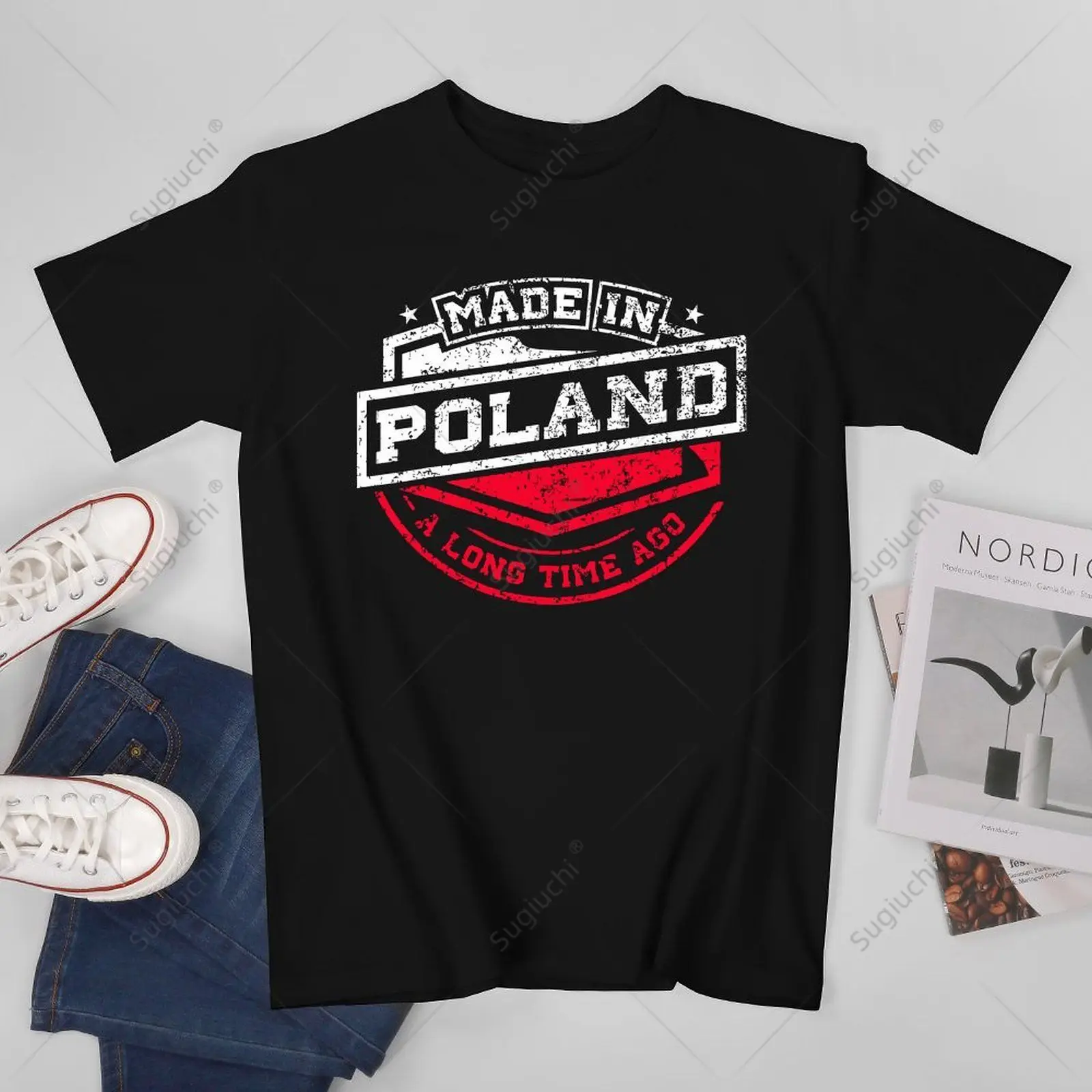 Unisex Men Made In Poland Polska A Long Time Ago Native Birthday Tshirt Tees T Shirts Women Boys 100% Cotton T-Shirt