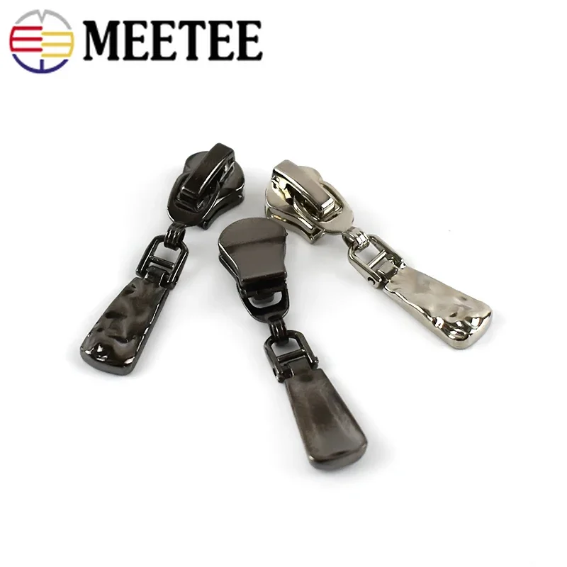 10/20Pcs Zipper Puller Head for 5# Nylon Metal Resin Zips Bag Pocket Zippers Slider Repair Kits Replacement Sewing Accessories