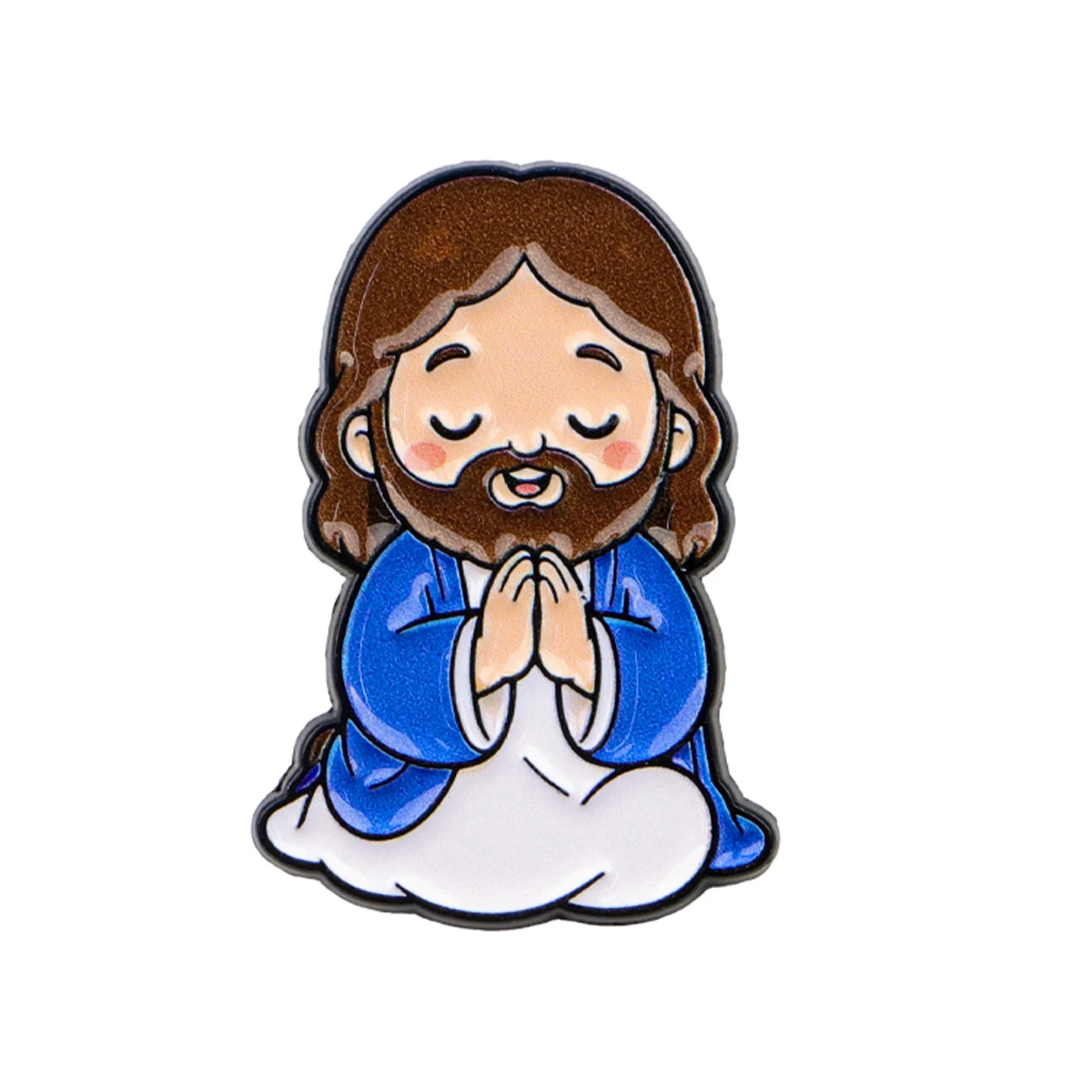 5 Stück Jesus Emaille-Pin Cartoon-Brosche für Mäntel Damenbroschen Kragen-Reversnadeln Metall-Abzeichen Schmuck Geschenk für Freunde – Detail 3