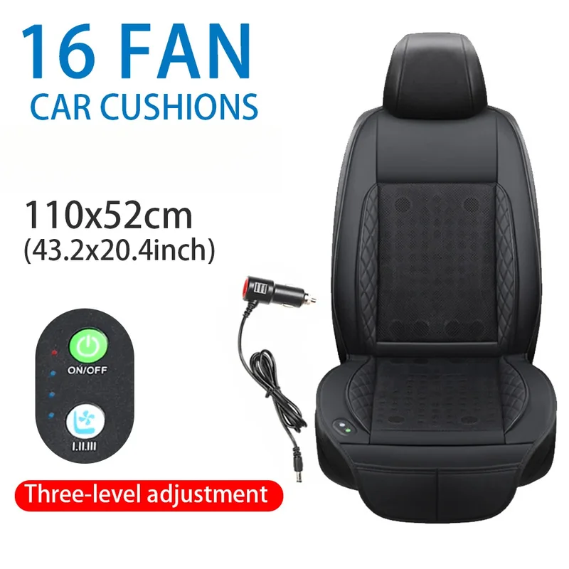 Cooling Car Cushion Ventilated with 16/20/24 Fans Summer Cool Pad Auto Interior Cooling Cover