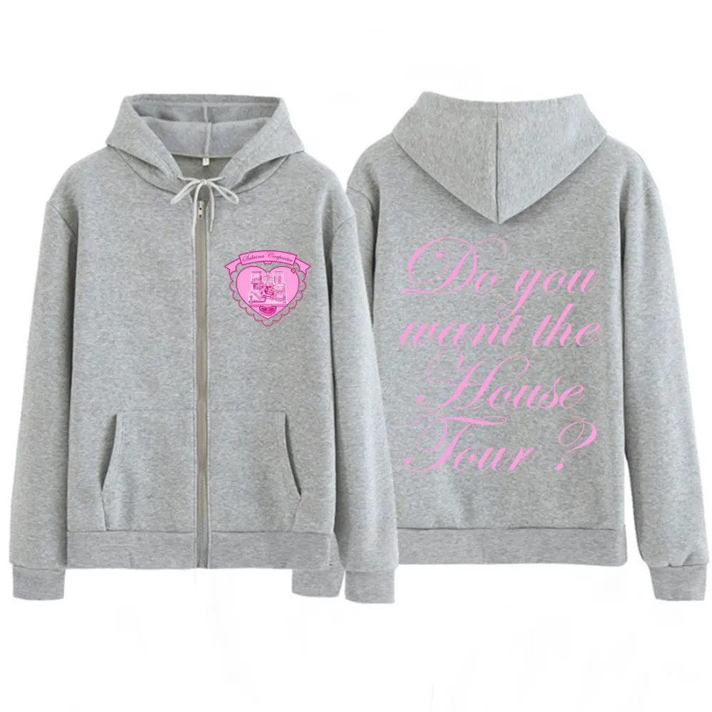 Do You Want The House Tour Sabrina Carpenter Fashion Print Zipper Hoodie Men Women Long-sleeved Harajuku Zip Up Jacket Coats Top view 5