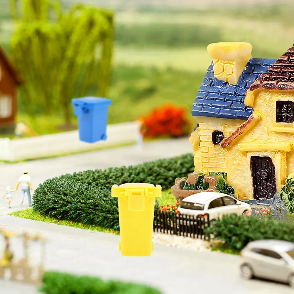 8개 미니 쓰레기통 뚜껑 포함 플라스틱 데스크탑 쓰레기통 사무실 책상용 소형 쓰레기통 가정용 분리수거통 휴대용