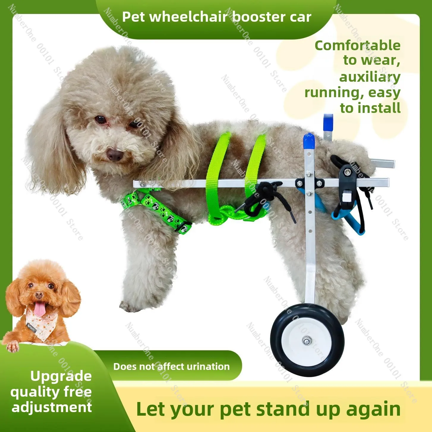 Pet dog dog small hind limb wheelchair transportation simple and lightweight cat assistance car affordable