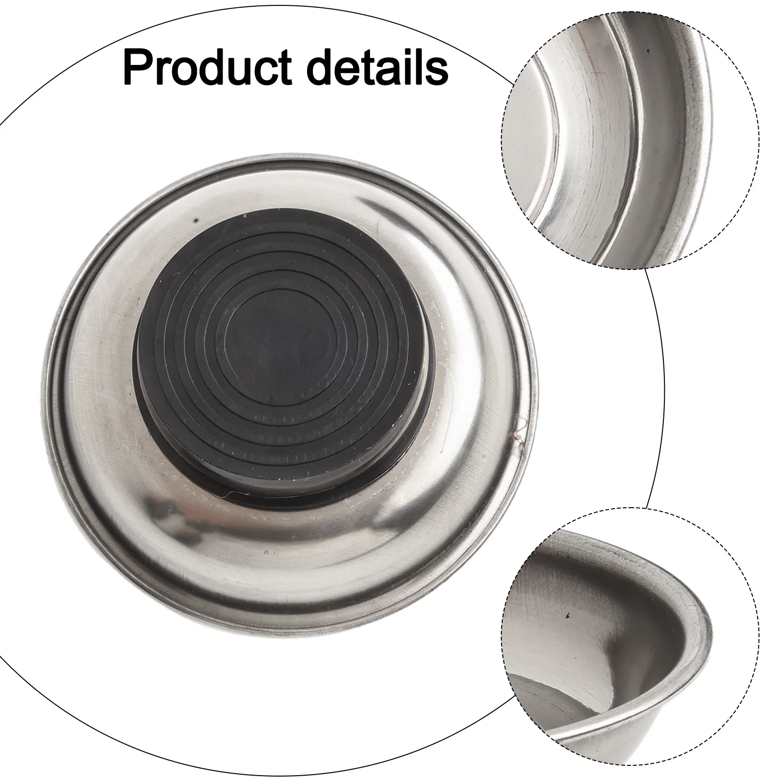 6/4/3inch Magnetic Round Magnetic Parts Tray Bowl Dish Stainless Steel Garage Holder Tools For Collect Parts And Accessories