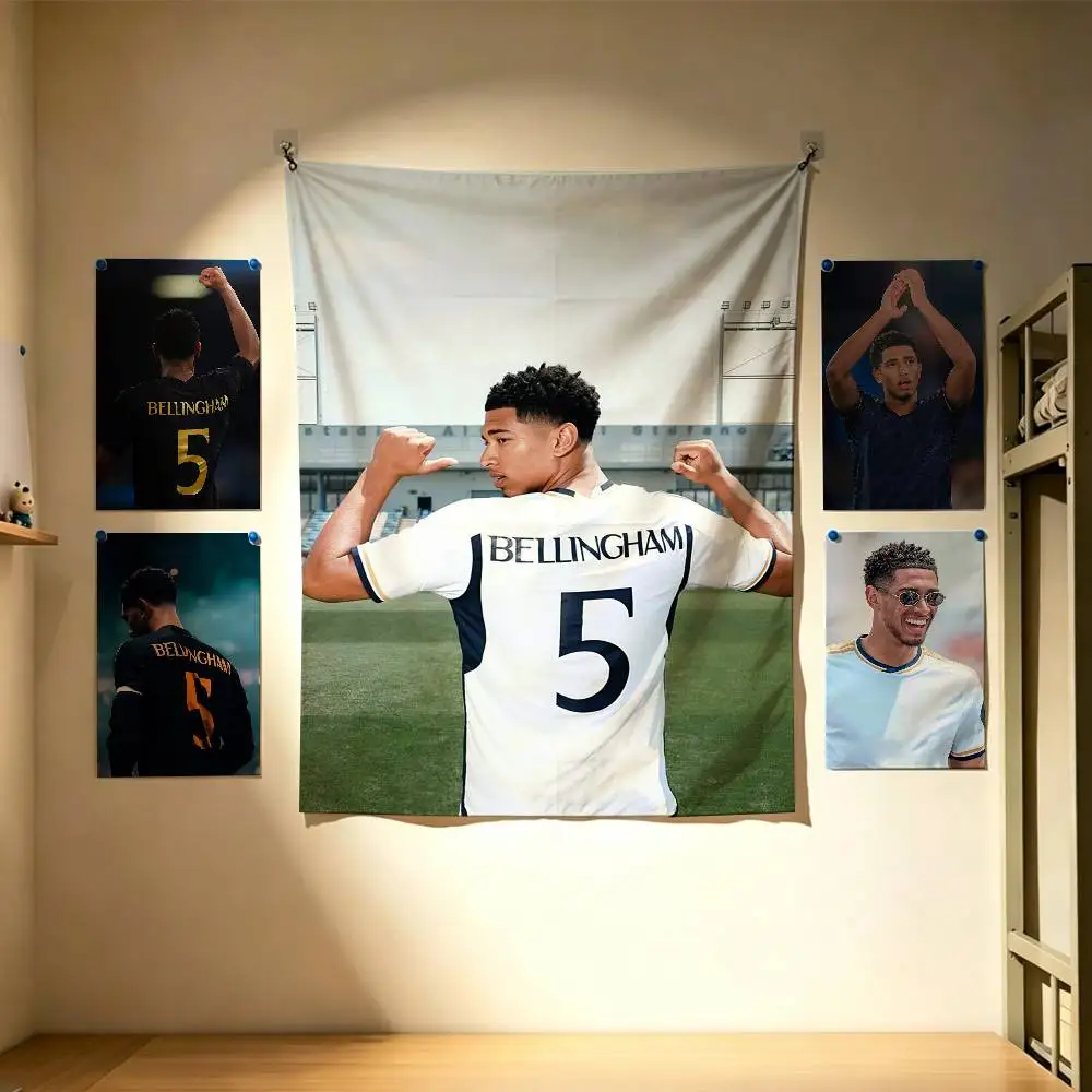 J-Jude B-Bellingham Football Sport Player  Flags Wall Hanging Background Art Banner for Bedroom Home Outdoor Decor