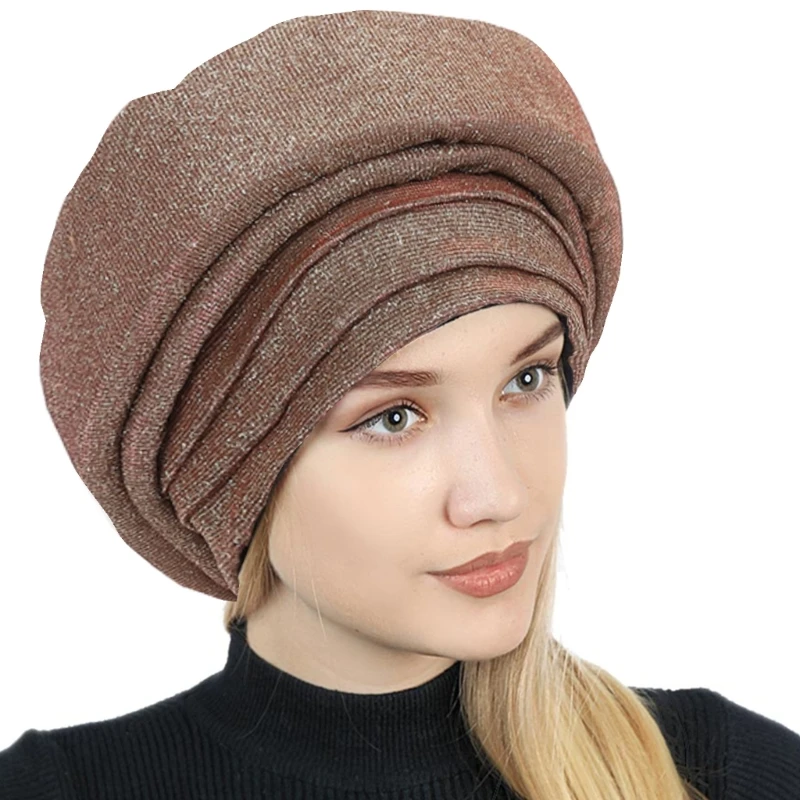 Fashionable Headwrap for Women Practical for Any Season Women Hijab with Glitter