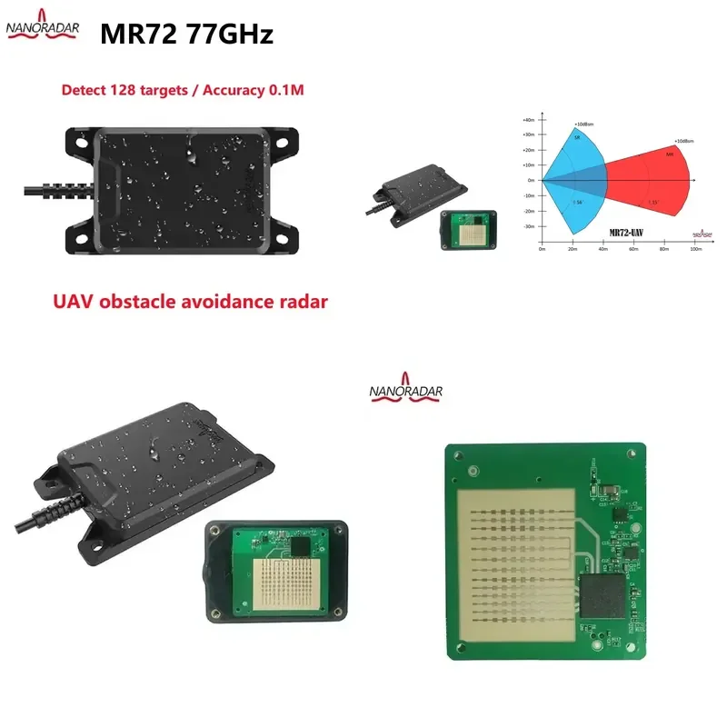 2026 Hot Sale for Nanoradar MR72 40m 77G Obstacle Avoidance Module APM Direct Connection Distance Sensor for