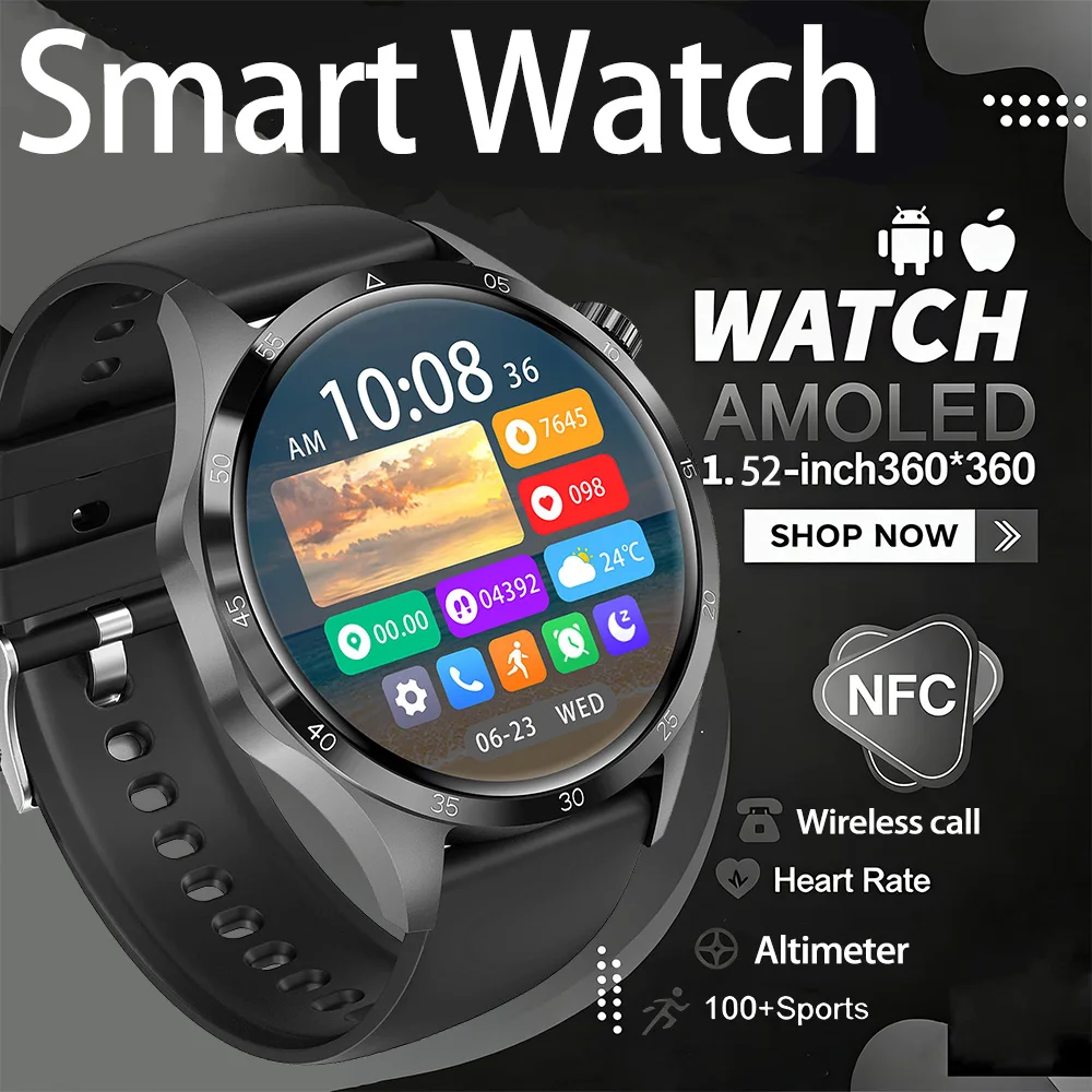 

2026New Smart Watch Wireless Call 1.52-inch Screen Health Management Sleep Monitoring AI Voice Assistant Sports Mode Smart Watch