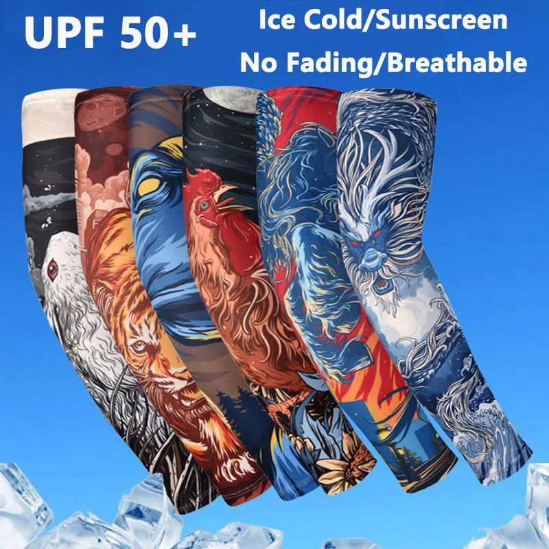 Summer Sun Protection Sleeves For Men And Women Outdoor Cycling Cool Muff UV Blocking Sleeves