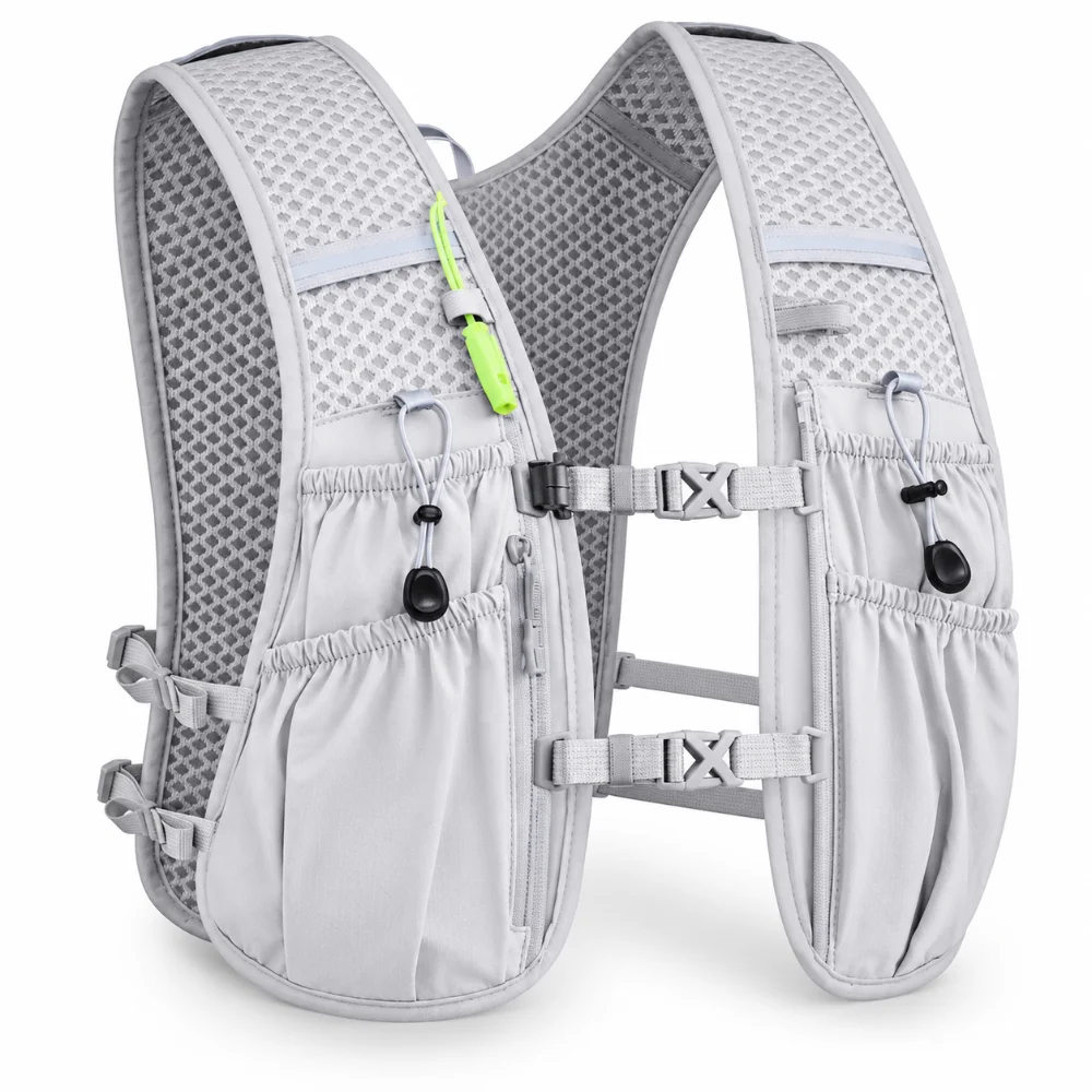 Lightweight Running Hydration Vest Breathable 3D Mesh Hydration Backpack Reflective Moisture Wicking Running Vest Pack