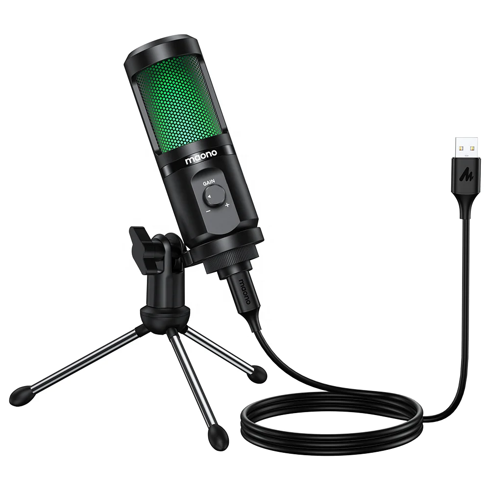 

MAONO RGB Gaming Microphone Desktop Microfone Podcast Microfono for PS5 Games Recording USB Condenser Mic PC Gaming Microphones