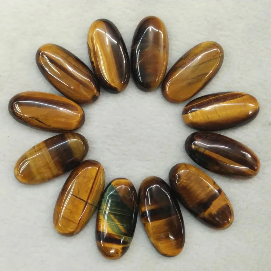 Fashion Mix natural Stone oval cabochons beads diy Jewelry accessories making 15x30mm Wholesale 20pcs/Lot fast shipping
