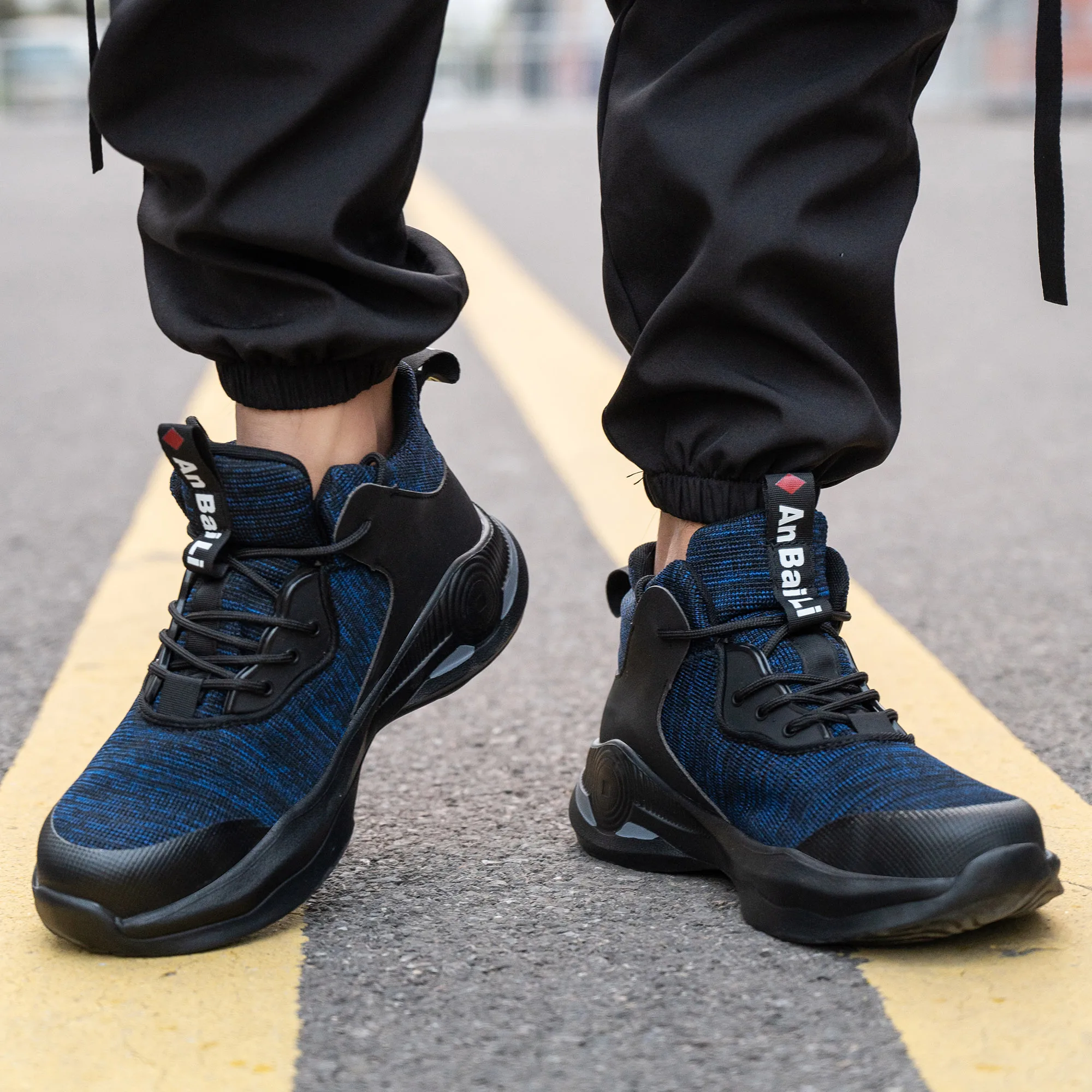 Zapatos de trabajo de seguridad con punta de acero para mujer, tenis de seguridad indestructibles para hombre, botas de construcción antigolpes, zapatillas de trabajo de hierro