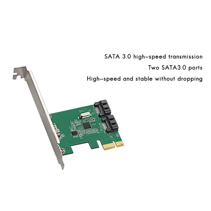 Pcie 2.0 X1 To 2 Port SATA3.0 Riser Card AMS1016 Expansion Card Converter Card image 5