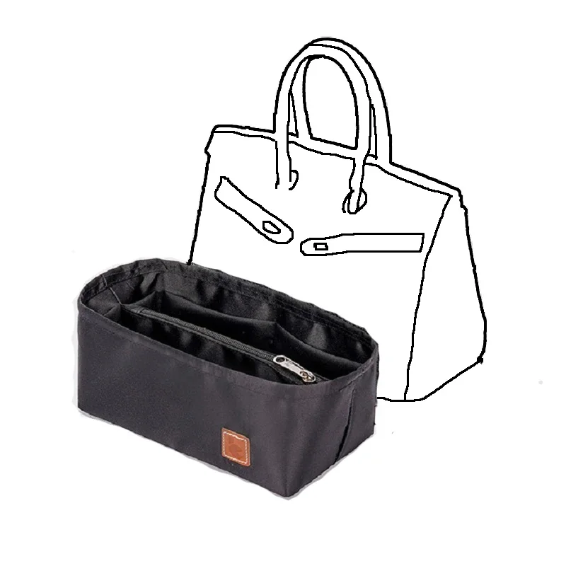 Fashion Satin Insert Bag for Handbag Size 25 30 35 Purse Organizer Insert & Tote Shaper Perfect Accessories for Your Bag