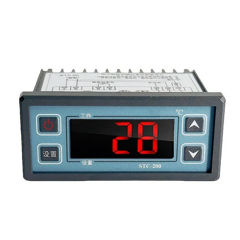 STC-200 Digital Temperature Controller Cold Storage Refrigeration Heating Climbing Pet Hatching Temperature Control Switch