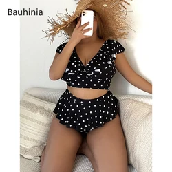 Bauhinia Brazilian Bikini Set Plus Size Female Ruffle Swimwear Sexy Push Up Swimsuit High Waist Bathing Suit Biquini