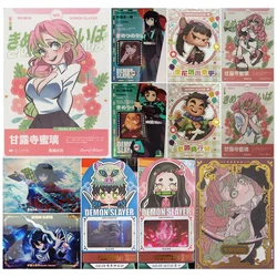 Anime Demon Slayer Kamado Nezuko Hashibira Inosuke Kochou Shinobu Kanroji Mitsuri Collection Cards Birthday Gift Children's Toys