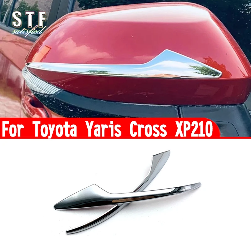 

For Toyota Yaris Cross XP210 2020-2023 Car Accessories Rearview Mirror Strip Trim Molding Decoration Stickers W4