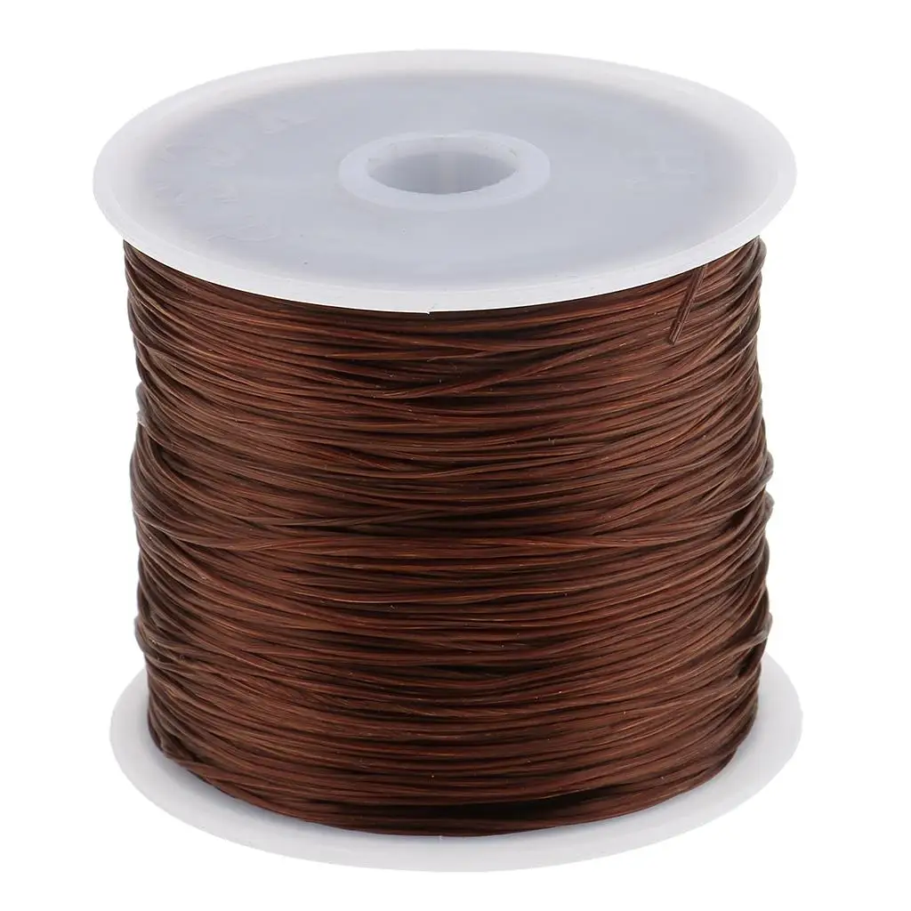 

3X 60M Salon Crystal Elastic String for Hair Thread Making Weaving Brown