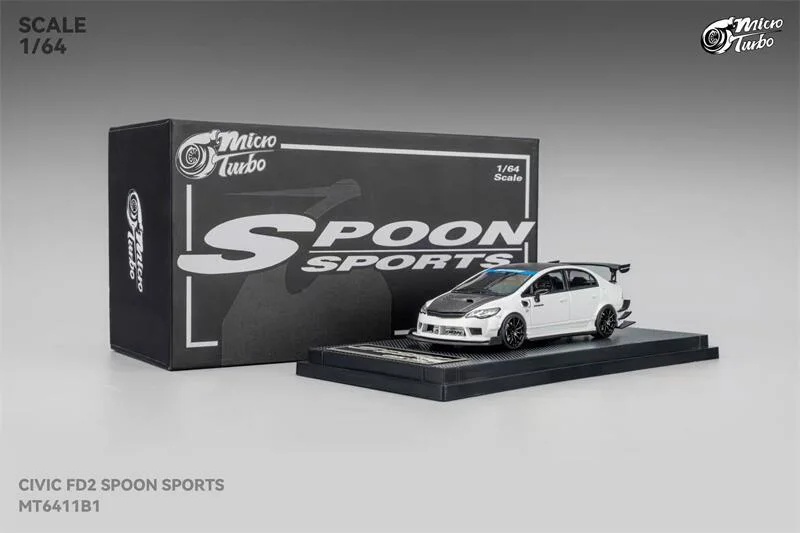 

[PreSale] #MT6411B1 MicroTurbo 1:64 FD2 SPOON Metallic white Limited999 Diecast Model Car