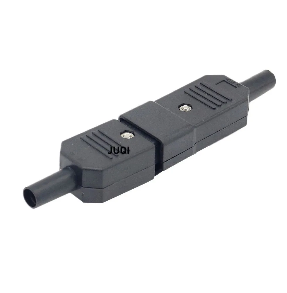 IEC Straight Cable Plug Connector C13 C14 10A 250V  Black female&male Plug Rewirable Power Connector 3 pin AC Socket