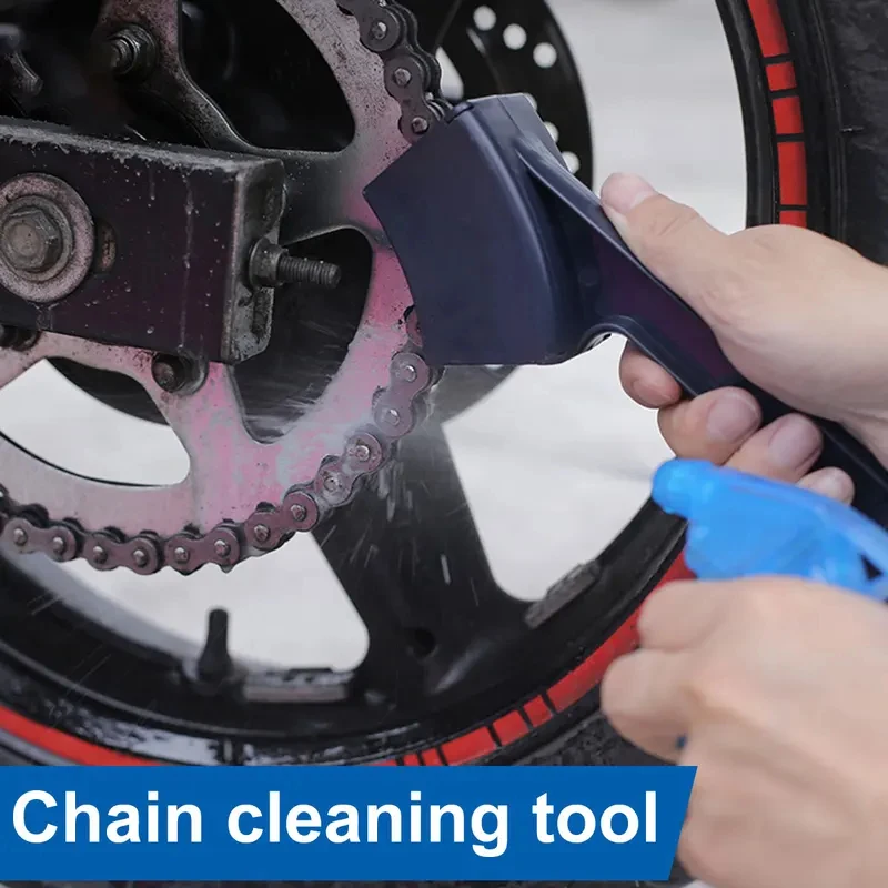 

Bicycle Chain Cleaner Brush Dual Heads Reusable Motorcycle Bike Cleaning Tool Durable Bicycle Gears Brush for Maintenance