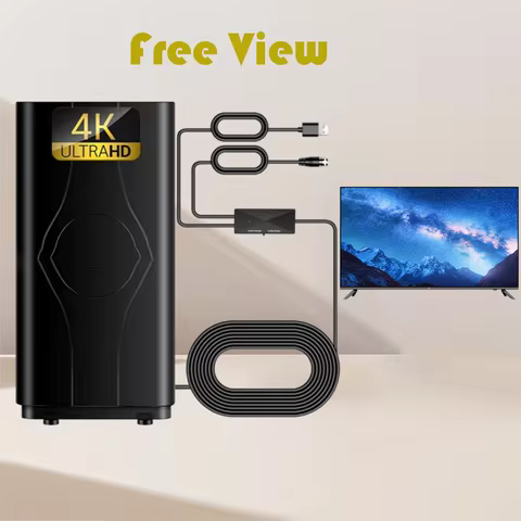 Indoor TV Signal Amplifier Digital Dvbt2 Amplifier Hdtv Antenna 4k Dual Band Vhf Uhf IPTV ATSC Satellite Receiver Indoor Antenna