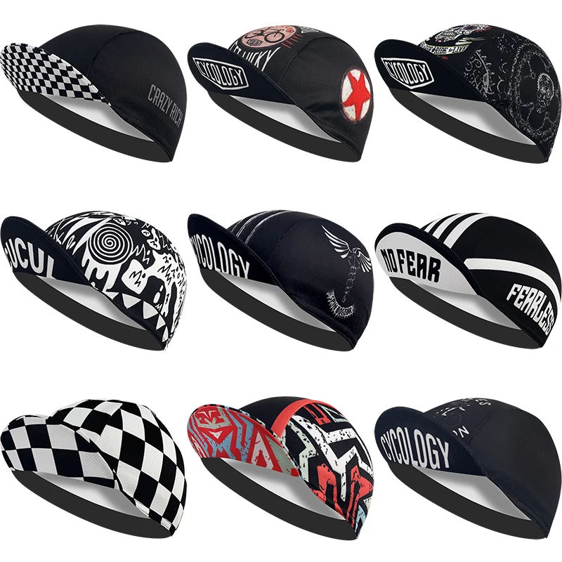 

New Summer Cycling Cap Black Series, The Most Popular Polyester Cycling Caps for Sports, Quick-Dry Bicycle Hat for Men and Women