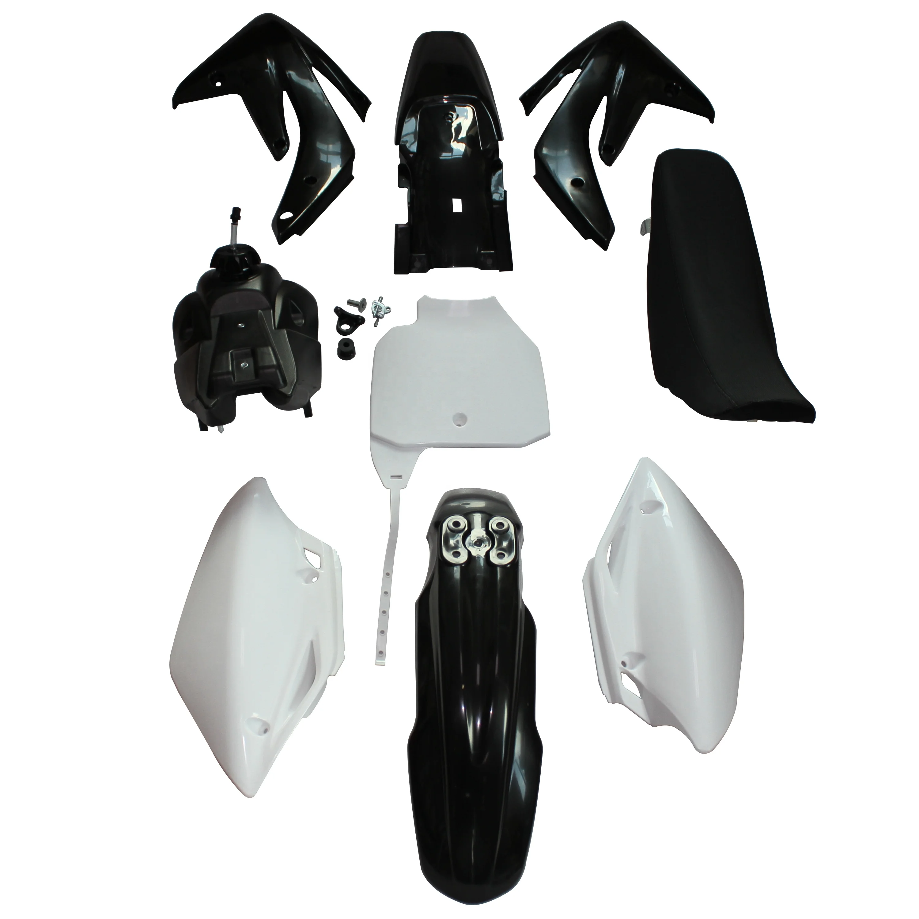 Black Plastic Body Fender Kit For Pit Dirt Bike CRF 150