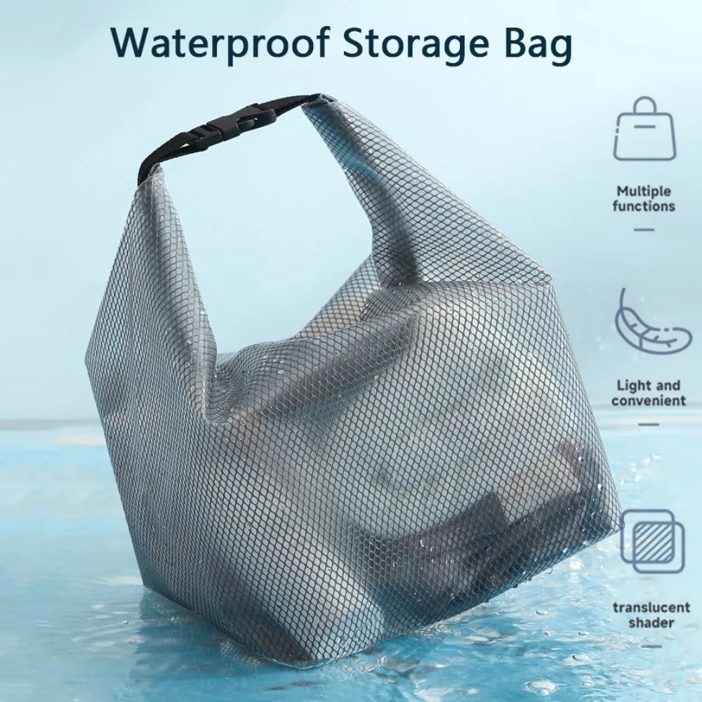 

Clear Waterproof Mesh Pouches Waterproof Travel Makeup Bag Large Capacity Tools Bag Daily Use Summer Beach Portable Handbag