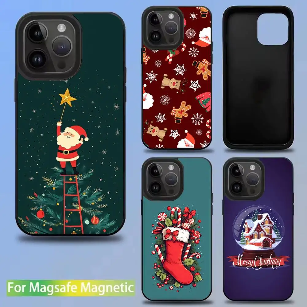 

Christmas Santa C-Claus Phone Case For iPhone 17,16,15,14,13,12,11,Pro,Max,Plus,Mini,SE4,E Magnetic Magsafe Wireless Charging