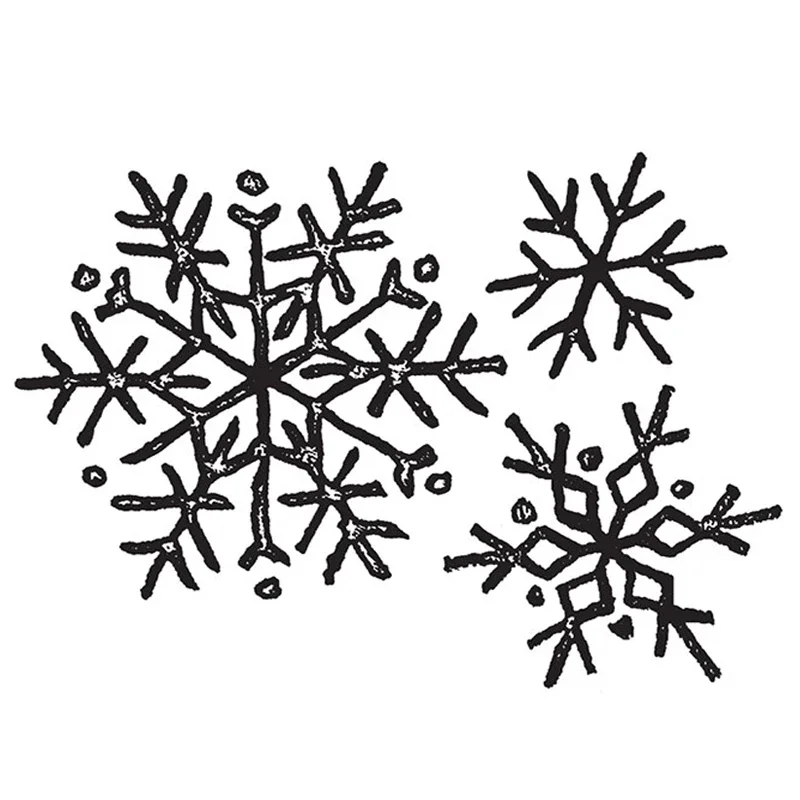 New Retro Snowflake Pattern Transparent Clear Stamps For DIY Making Greeting Card Album Scrapbooking No Metal Cutting Dies