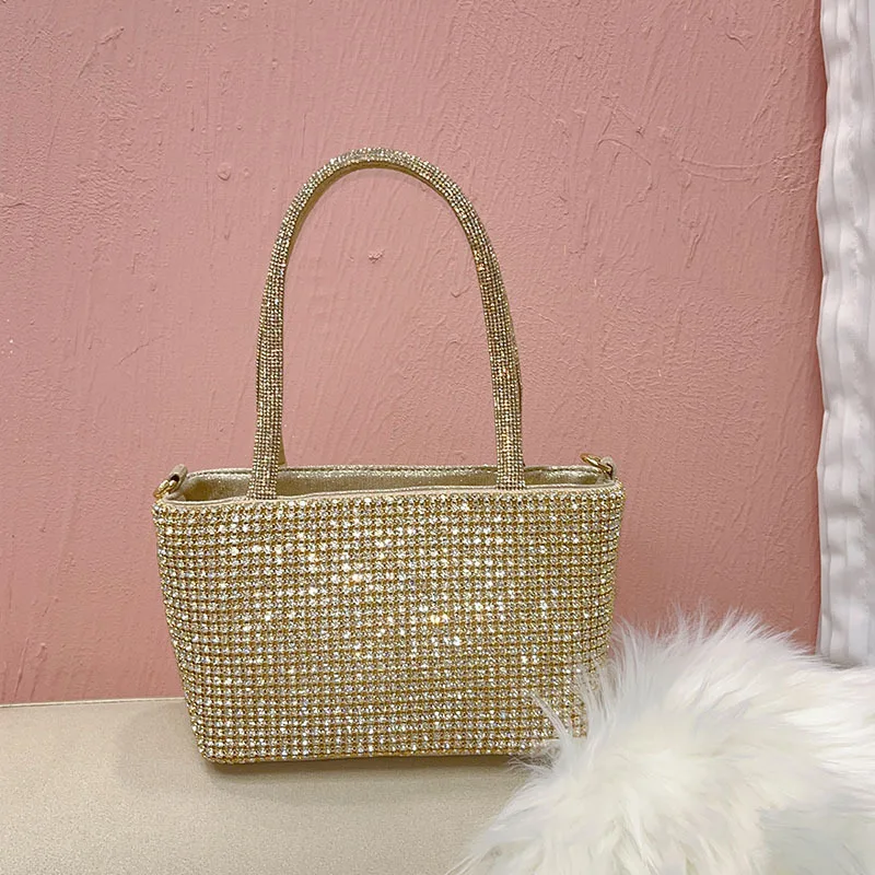 

simple and noble temperament, personalized dinner bag, shiny and ineffectual, diamond-encrusted celebrity portable shoulder bag