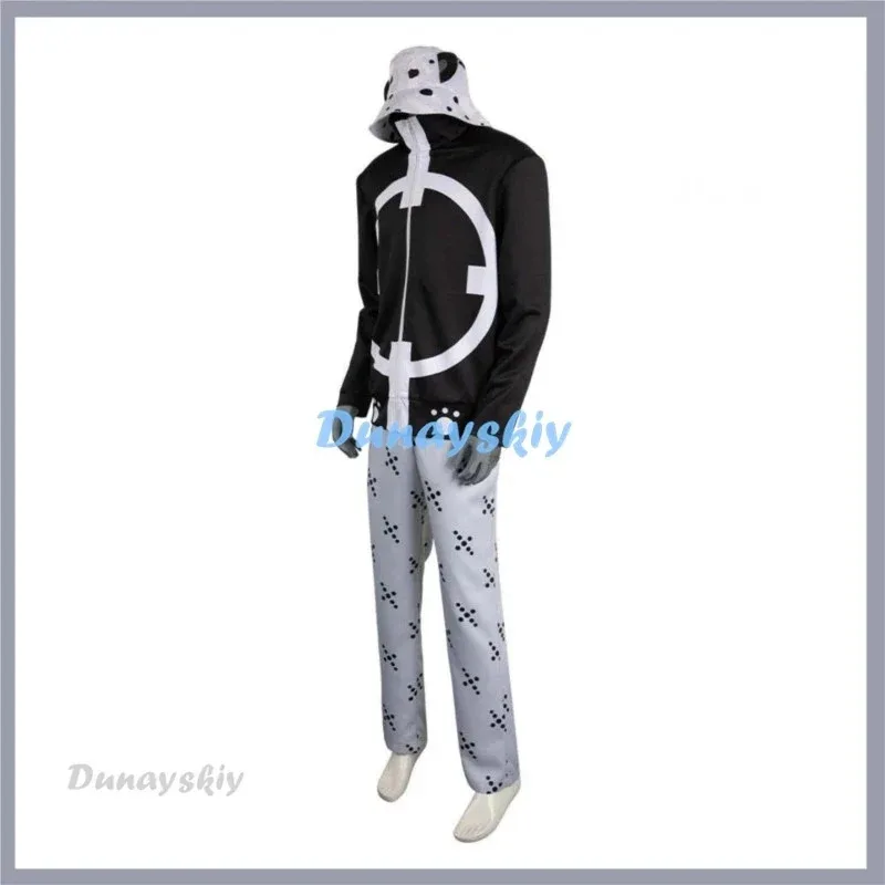 

CyAnime Bartholemew Kuma Косплей Костюм Сорбет Royaume Pacifiste Черное пальто Шляпа Униформа Полный комплект для взрослых