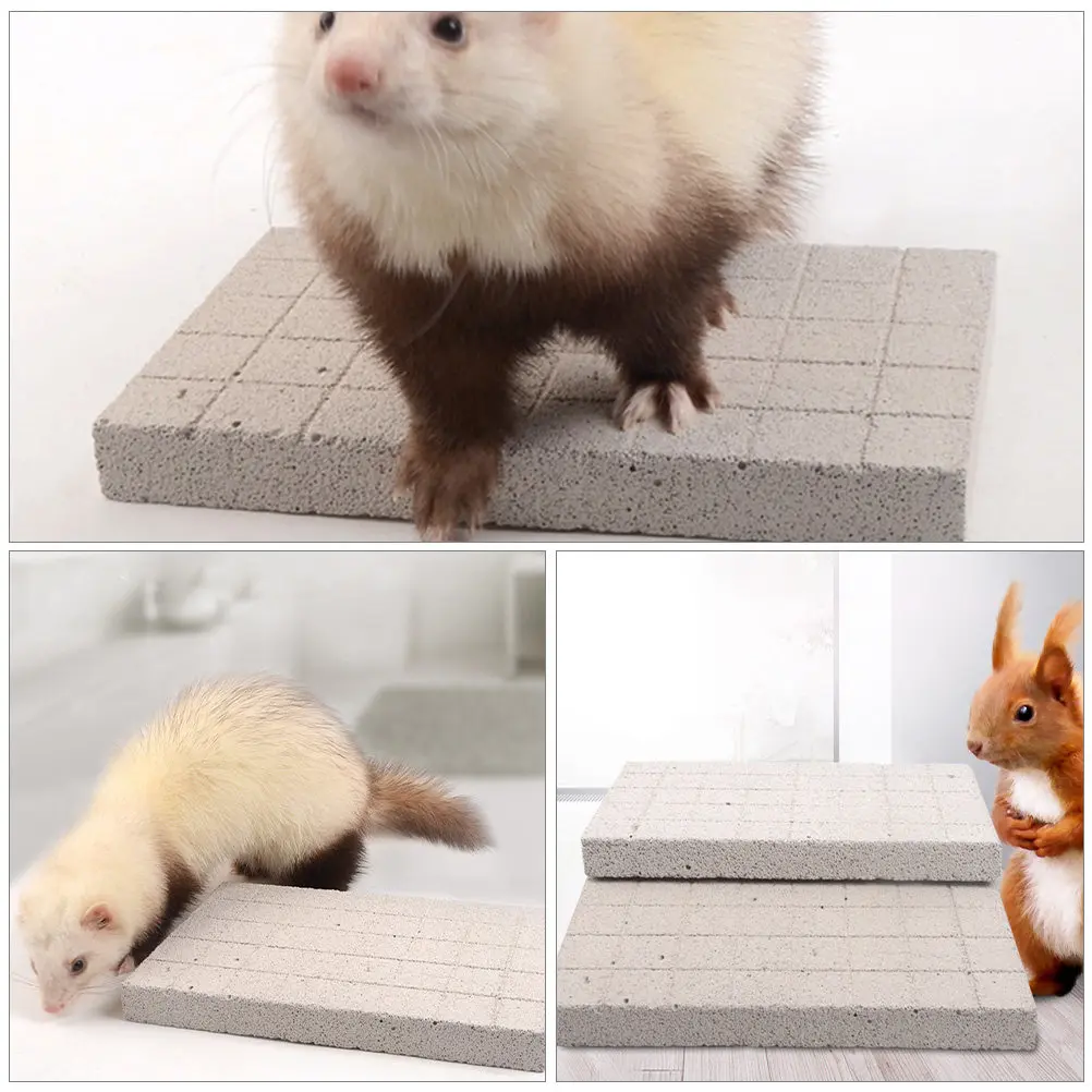 

1Pcs Volcanic Pet Feet Mat Chic Rabbit Grinding Foot Board for Small Pets Claw Care Scratch Pad for Bunny Ferret Cage