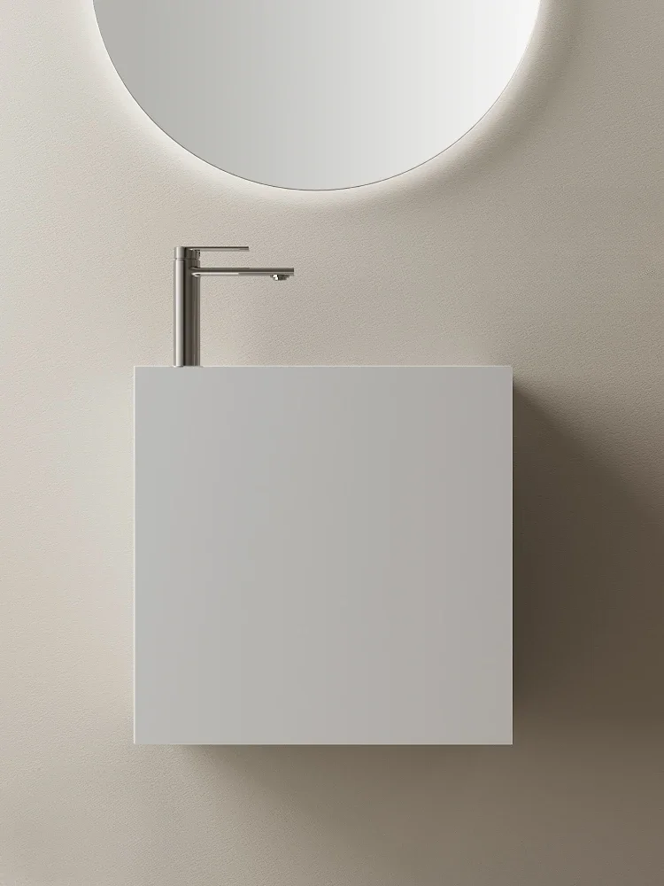 Artificial stone integrated wall-mounted wash basin mini small apartment washbasin bathroom wash basin basin cabinet