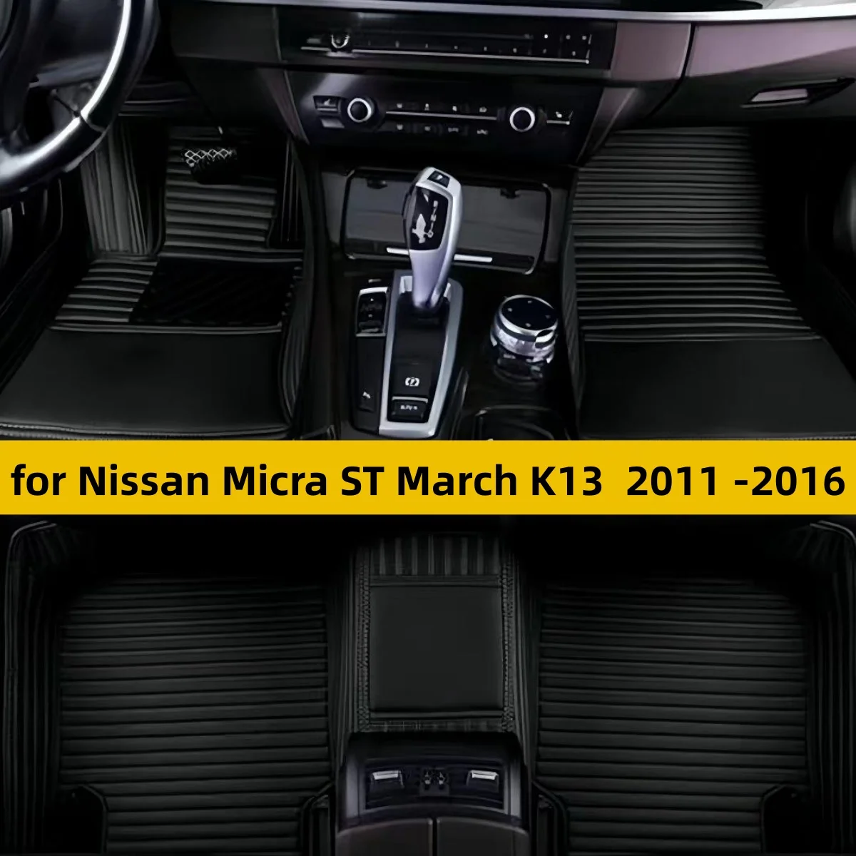 Car Floor Mats Fit for Nissan Micra ST March K13 2011 2012 2013 2014 2015 2016 Carpets Rugs Car Floor Liners Interior Accessorie