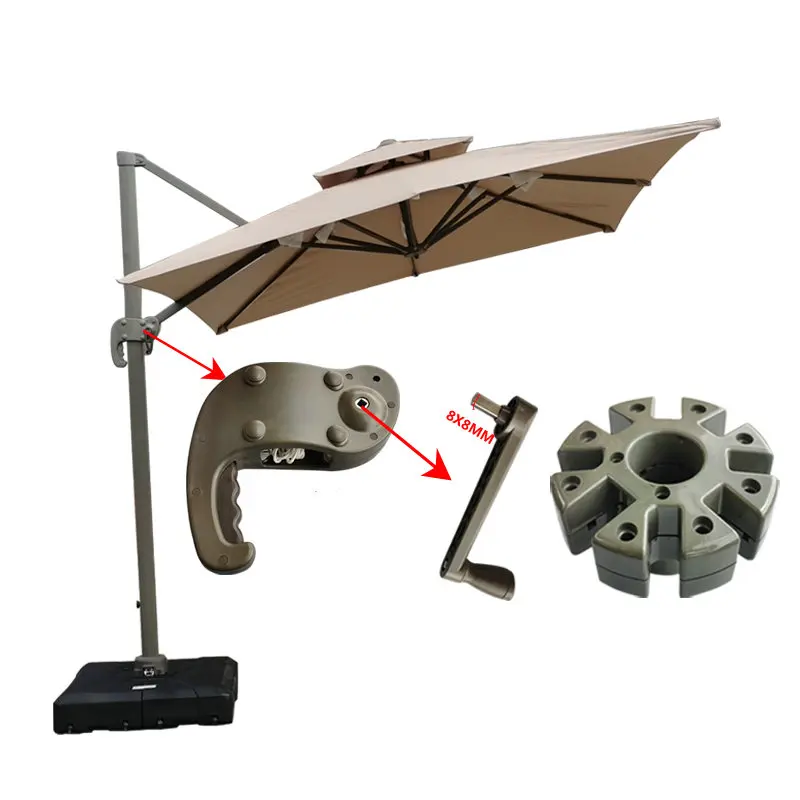 Outdoor Patio Umbrella Single and Double Top Roman Umbrella Accessories Sun Umbrella Leisure Sunshade Parts Umbrella Cloth