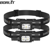 BORUiT HP340/HP350 LED Headlamp Type-C Rechargesble Powerful Headlight Waterproof Camping Fishing Head Torch Emergency Lantern