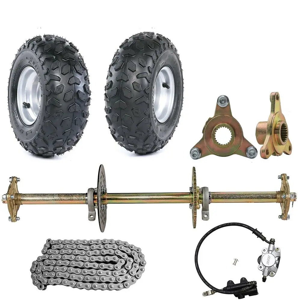 

TDPRO 32" Go Kart Rear Axle Kit + Chain Sprocket & Hub+ Brake Caliper Wheels ATV Quad Go Kart