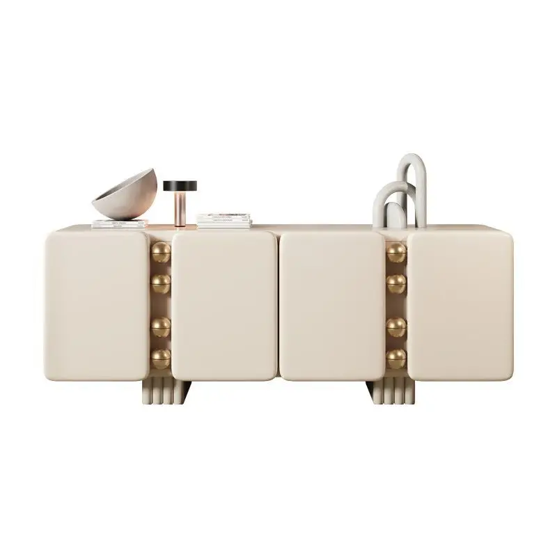 

Italian light luxury TV cabinet modern simple storage locker villa living room advanced multi-functional solid wood dining side