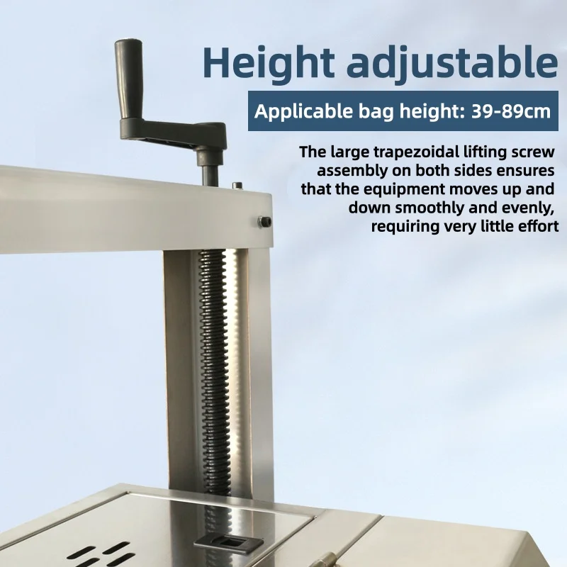 Vertical Adjustable External Vacuum Sealer Vacuum & Inflation Function Wide Seal for Grain Heavy Bag Packing