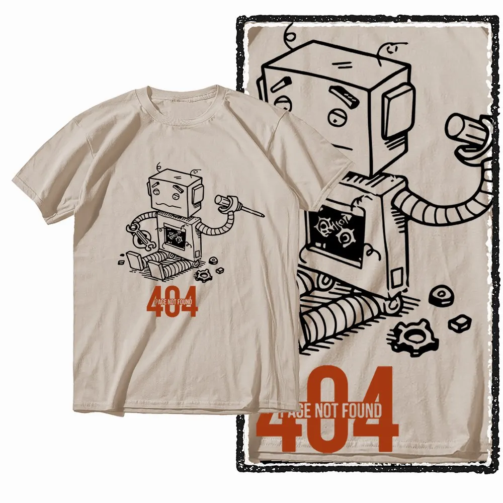 G71 Beige Cotton Men's Cool Programmer Graphic T-shirt | Streetwear Big Size O-neck Men's Tee Tshirt