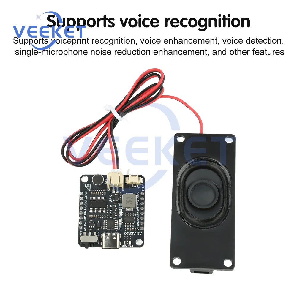 Modulo di riconoscimento vocale intelligente ASR Pro 3.0 con scheda di sviluppo del controllo vocale offline ad alta precisione per progetti AI
