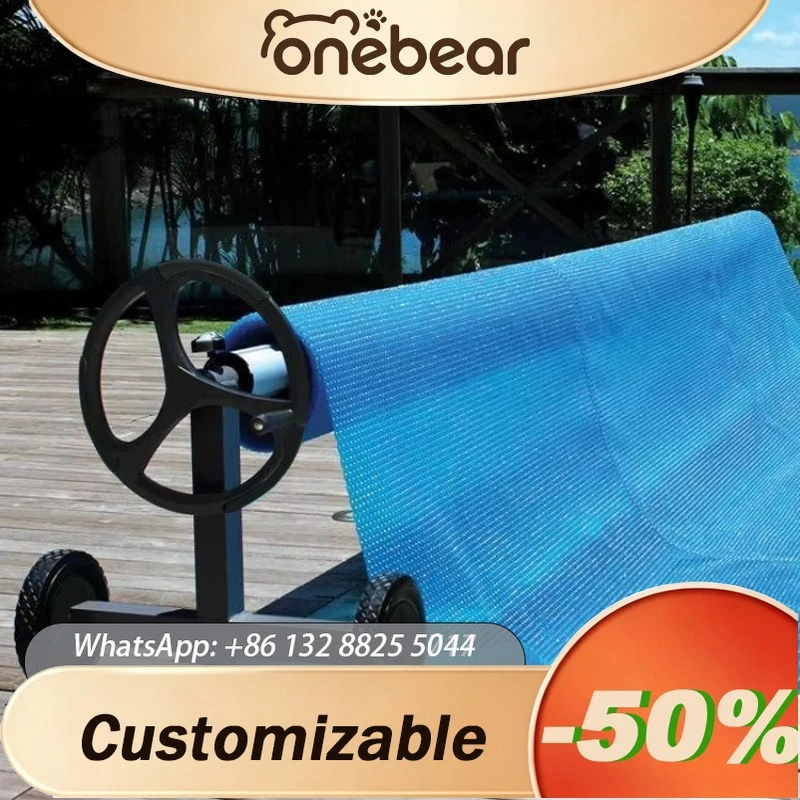 Any Size Custom Aluminum Alloy Manual Swimming Pool Cover Reel Multi Shapes Custom Sizes Rustproof Fits All Pool Types